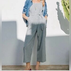 Madewell Muralist jumpsuit-railroad stripe sz 8